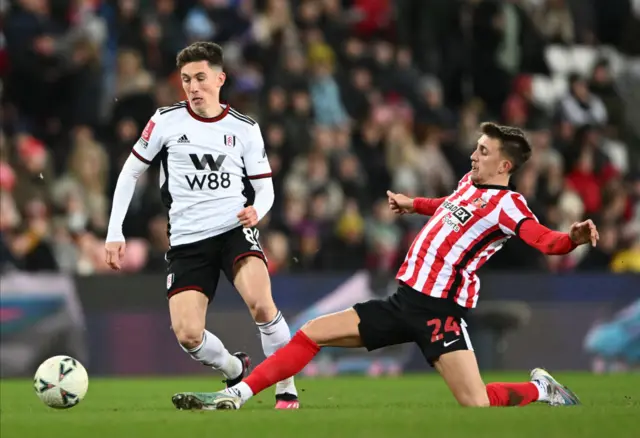 Fulham's Harry Wilson in action against Sunderland