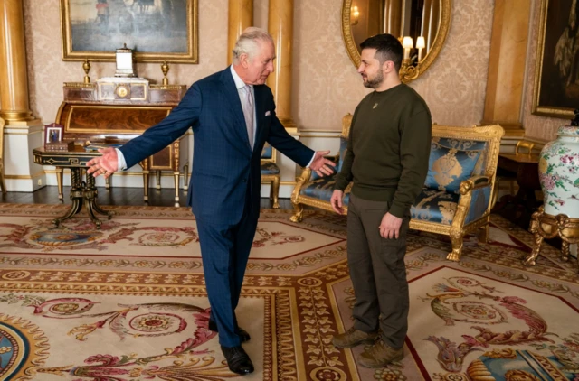 King Charles III and President Volodymyr Zelensky