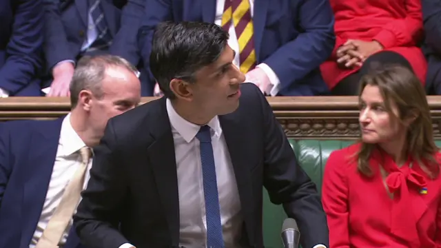 Rishi Sunak speaking in the House of Commons