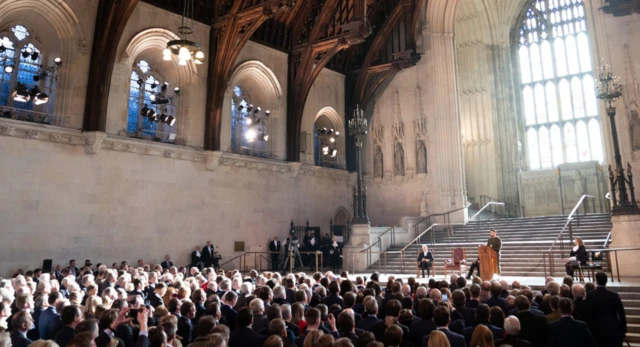 President Zelensky addresses British MPs at Westminster Hall