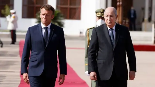 French President Emmanuel Macron in Algeria