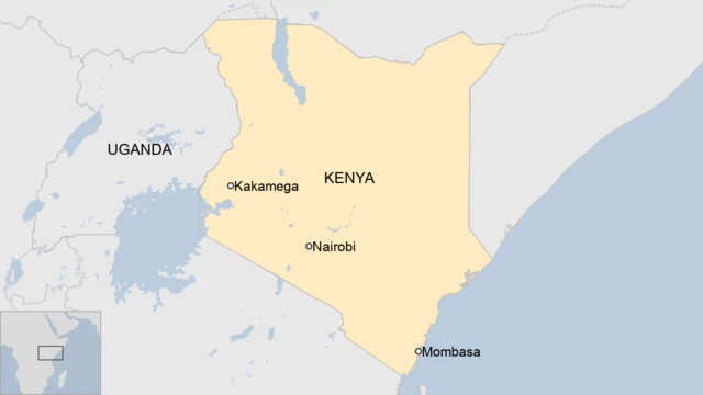 A map of Kenya