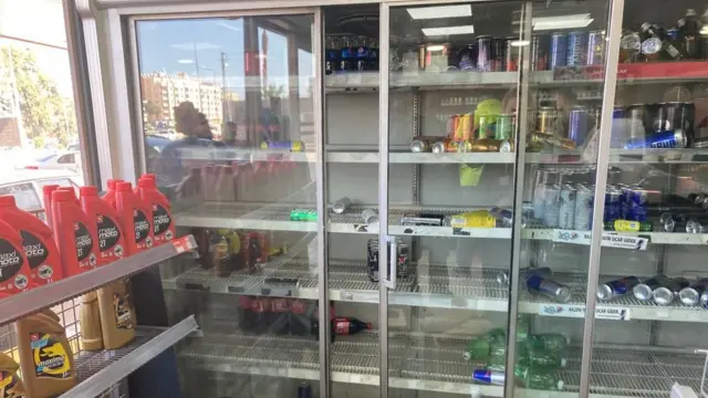 supermarket shelves - near empty