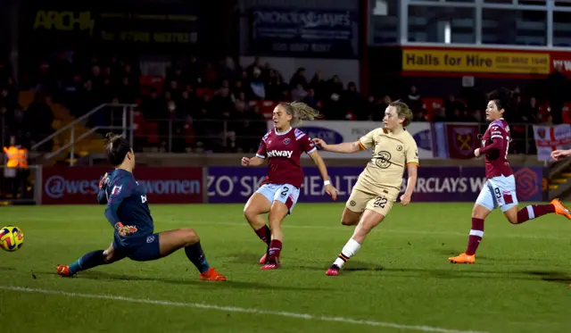 Mackenzie Arnold saves from Erin Cuthbert