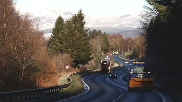 A section of the A9 in Perthshire