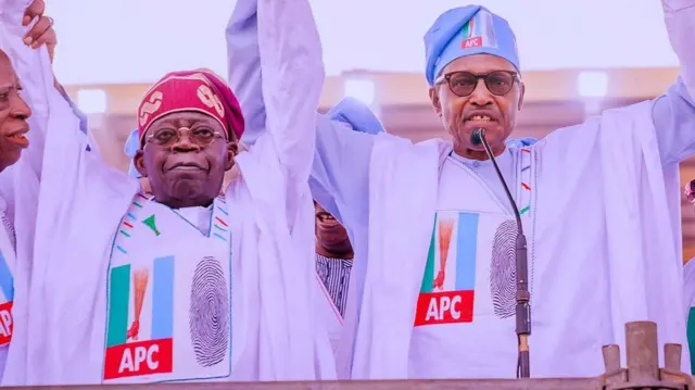 Muhammadu Buhari with Bola Tinubu