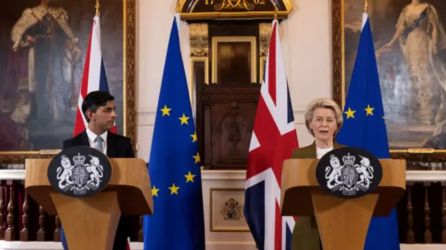 Rishi Sunak and Ursula von der Leyen