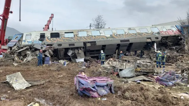 Train crash in Greece