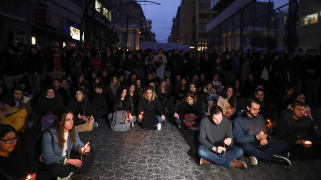 Protesters in Athens