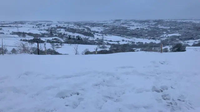 Snowy hill sides