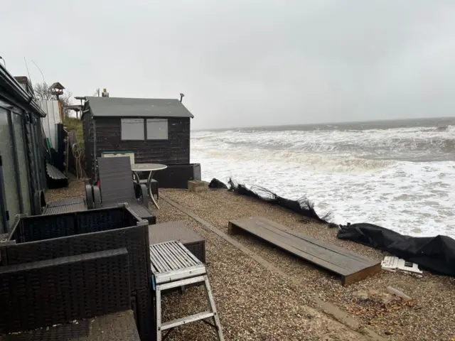 One of the wooden huts at Hemsby