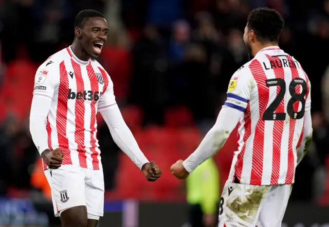 Stoke players celebrate