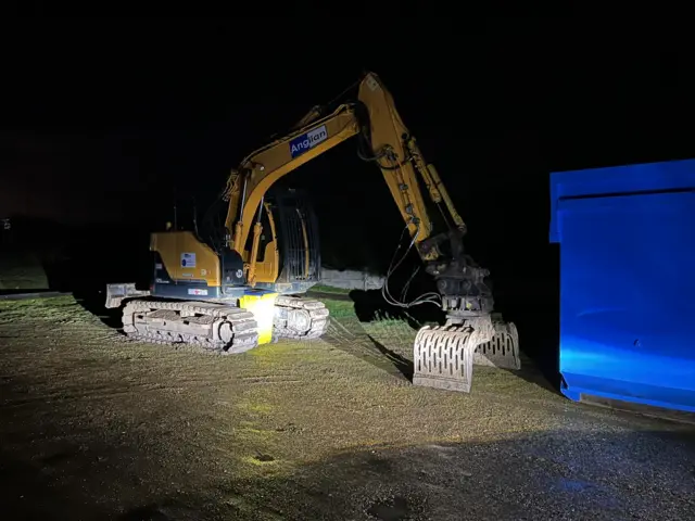 Excavator at Hemsby