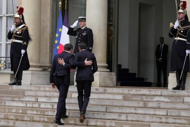 Sunak and Macron in Paris