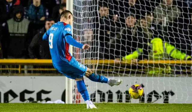 Billy McKay slots Inverness CT level from the spot