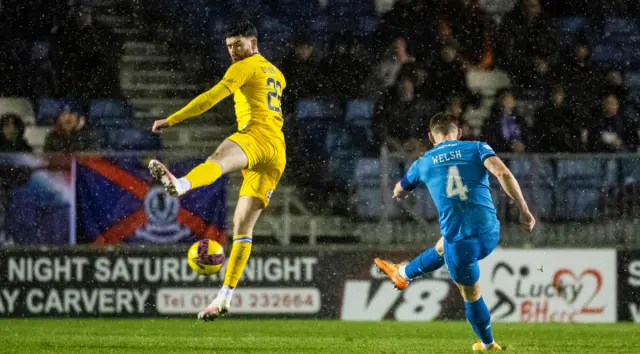 Inverness' Sean Welsh scores to make it 2-1 during a Scottish Cup Quarter-Final match between Inverness Caledonian Thistle and Kilmarnock at the Caledonian Stadium