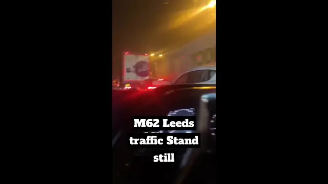 Snapchat video of stranded cars