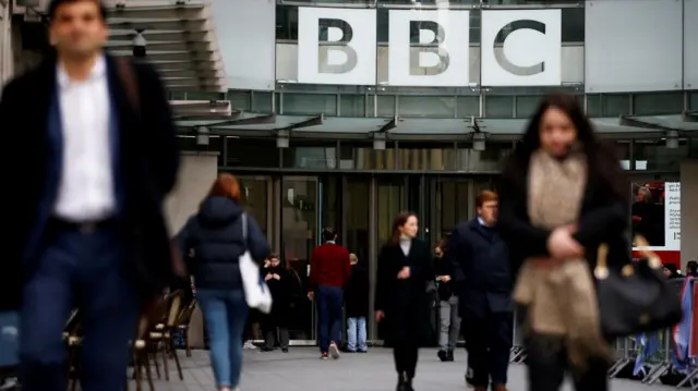 The outside of the BBC's New Broadcasting House