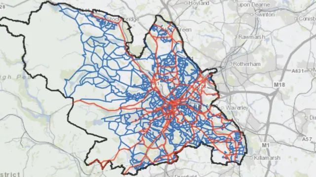 Map of gritting routes