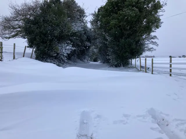 snow in Lancashire