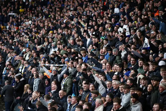 Leeds fans show their support