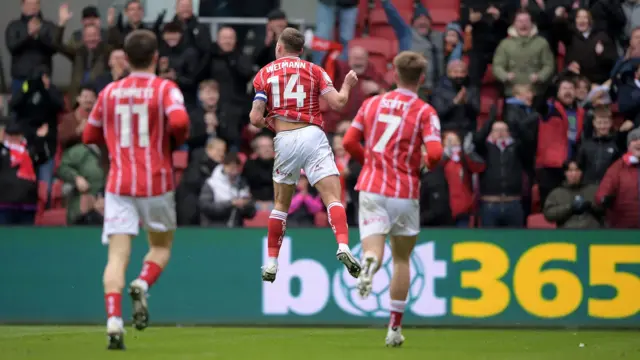 Andi Weimann celebrates