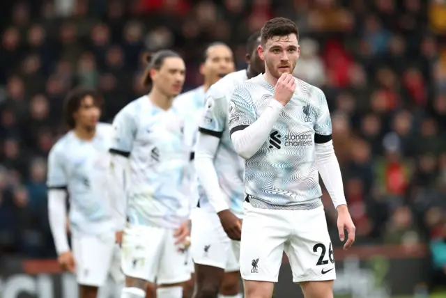 Liverpool's Andrew Robertson (right) during the Premier League match at the Vitality Stadium, Bournemouth