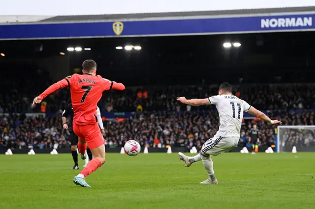 Harrison scoring to get a point from the game