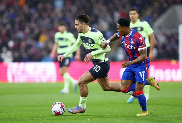 Jack Grealish on a powerful run