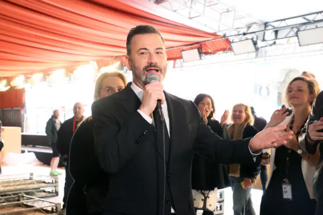 Photo of Jimmy Kimmel at the Oscars Red Carpet Rollout