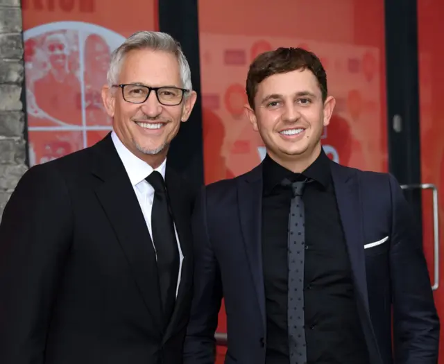 Gary Lineker and his son George smile together