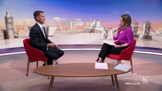 jeremy hunt and laura Kuenssberg