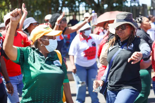 Nehawu members protest on Soweto