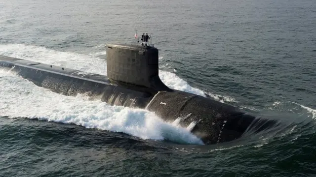 US Virginia class submarine at sea