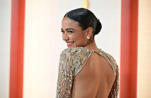 US actress Lauren Ridloff attends the 95th Annual Academy Awards