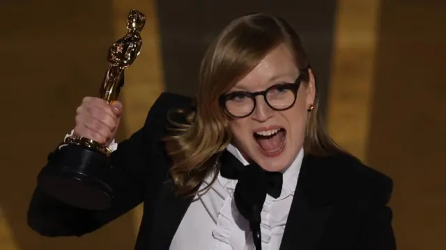 Sarah Polley wins the Oscar for Best Adapted Screenplay for "Women Talking"