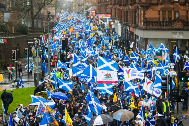 Yes rally in Glasgow in 2020