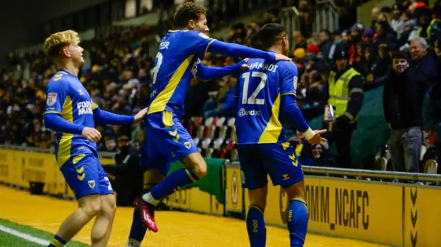 AFC Wimbledon celebrate