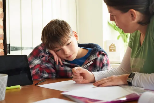 Child learning at home