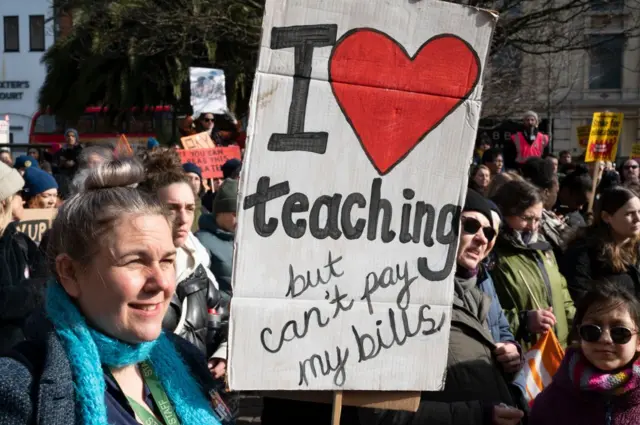 Teachers on the picket line