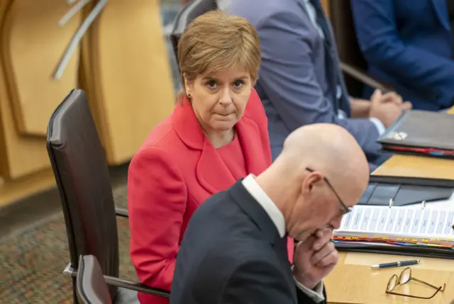 Nicola Sturgeon during FMQs