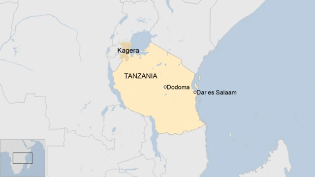 A map of Tanzania