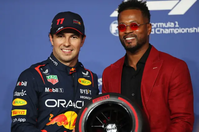 Sergio Perez and Patrice Evra