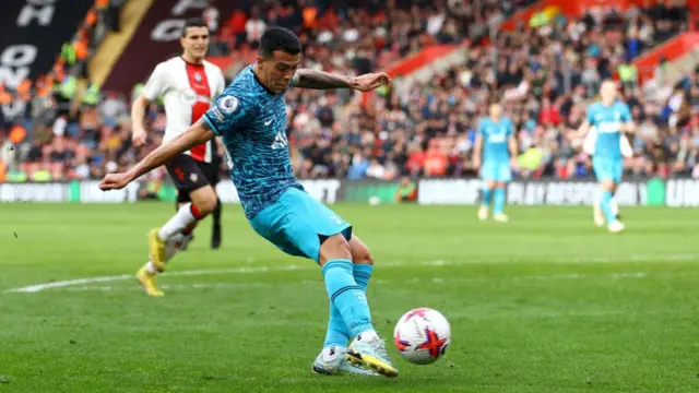 Pedro Porro scored for Tottenham at Southampton