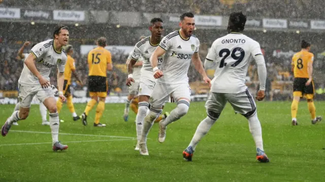 Jack Harrison puts Leeds in front against Wolves