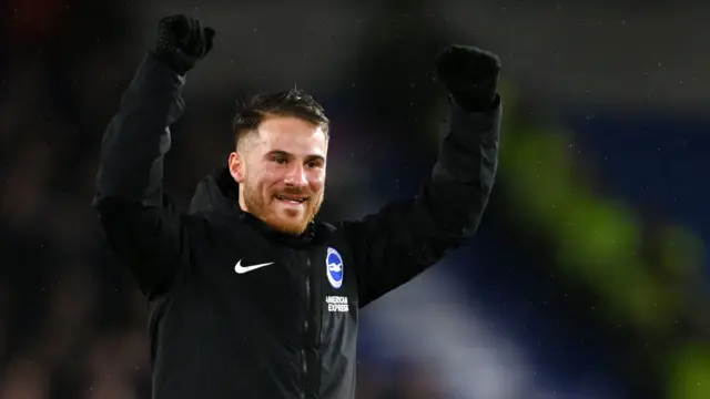 Brighton's Alexis Mac Allister celebrates