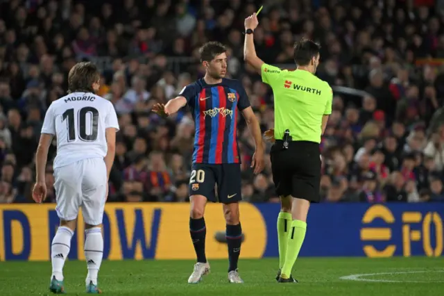 Sergi Roberto booked