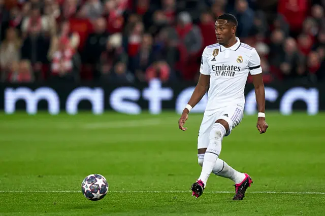 David Alaba on the ball for Madrid