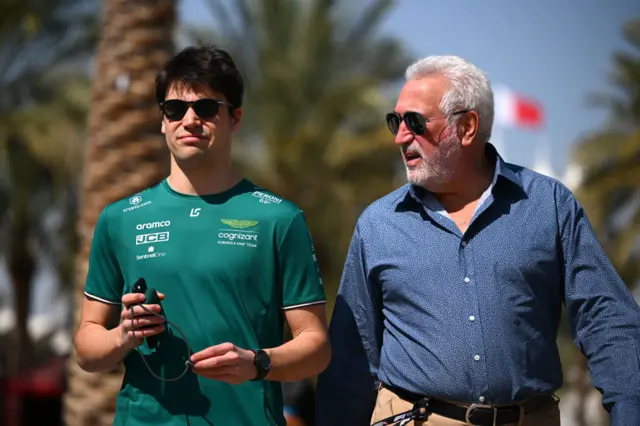 Lance Stroll with his father, Lawrence Stroll