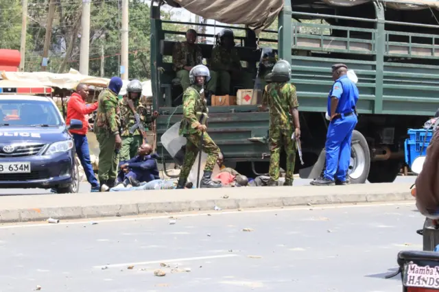 Police arrest protesters in the capital Nairobi